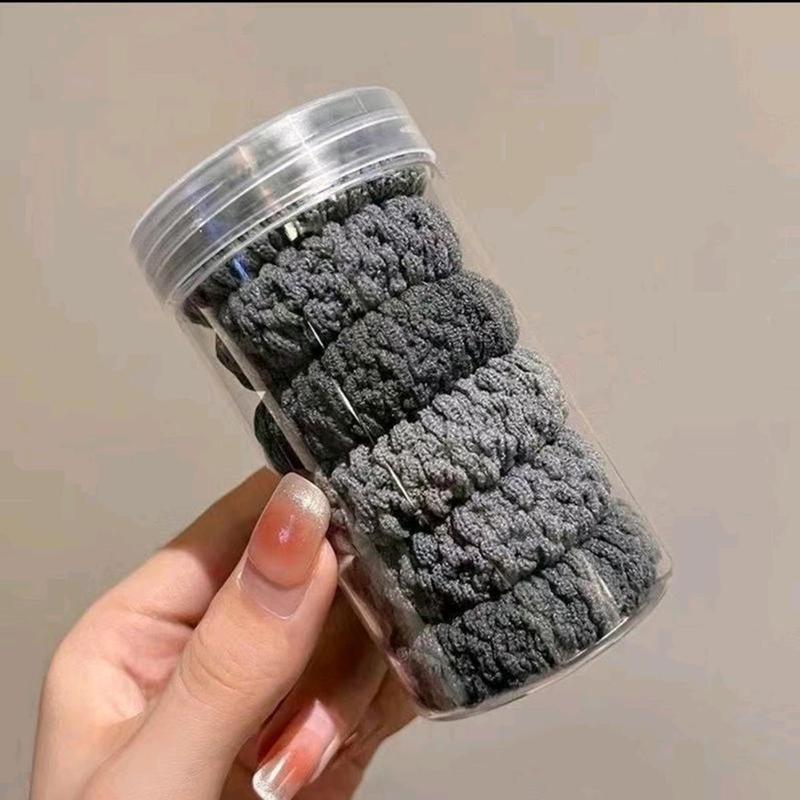 Hộp Chun Buộc Tóc 6 Cái Tạo Kiểu Đuôi Ngựa Thời Trang Nam Nhung Thun Titan