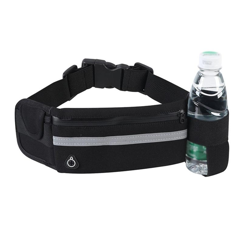 Product Introduction of Outdoor Sports Waist Bag, 1 Count Waterproof Running Storage Bag with Water Bottle Holder, Running Supplies for Men & Women 4