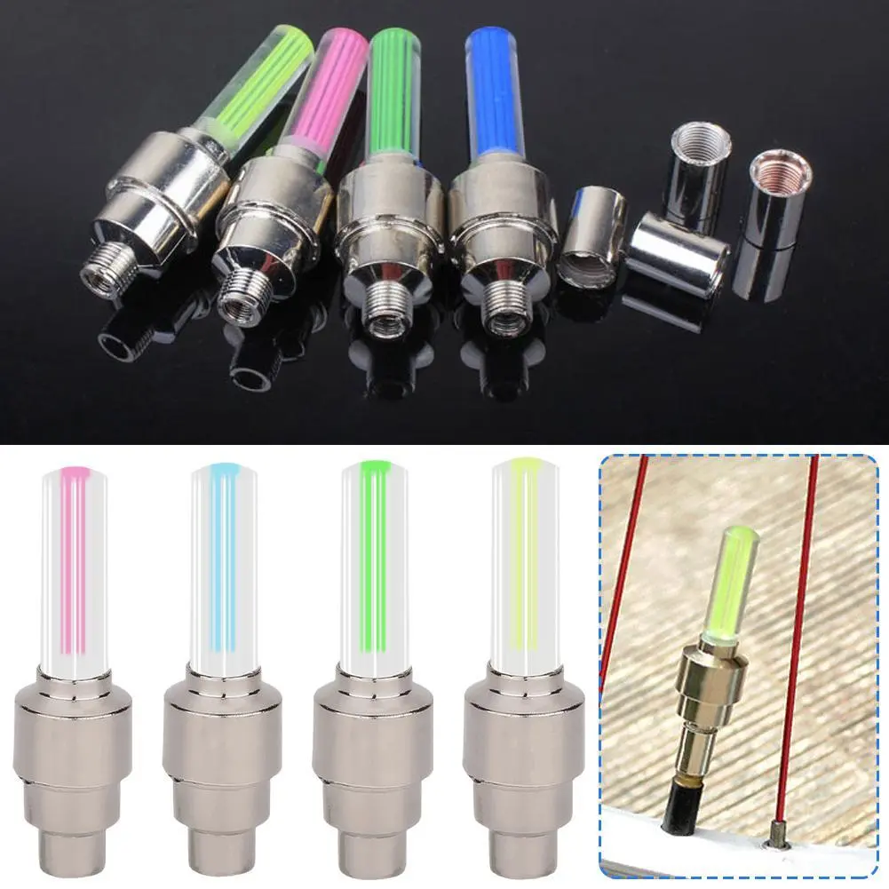 Đèn LED Neon Van, Bộ 2 Chiếc, Trang Trí Lung Linh Xe Đạp, Nắp Niêm Phong Van Lốp Bánh Xe, Đèn Pin, P3R8