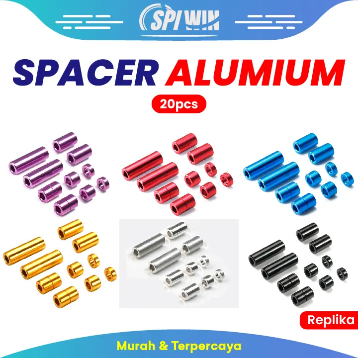 Spacer Tamiya Pembatas Alumunium 12mm 6mm 3mm 1.5mm SCOA