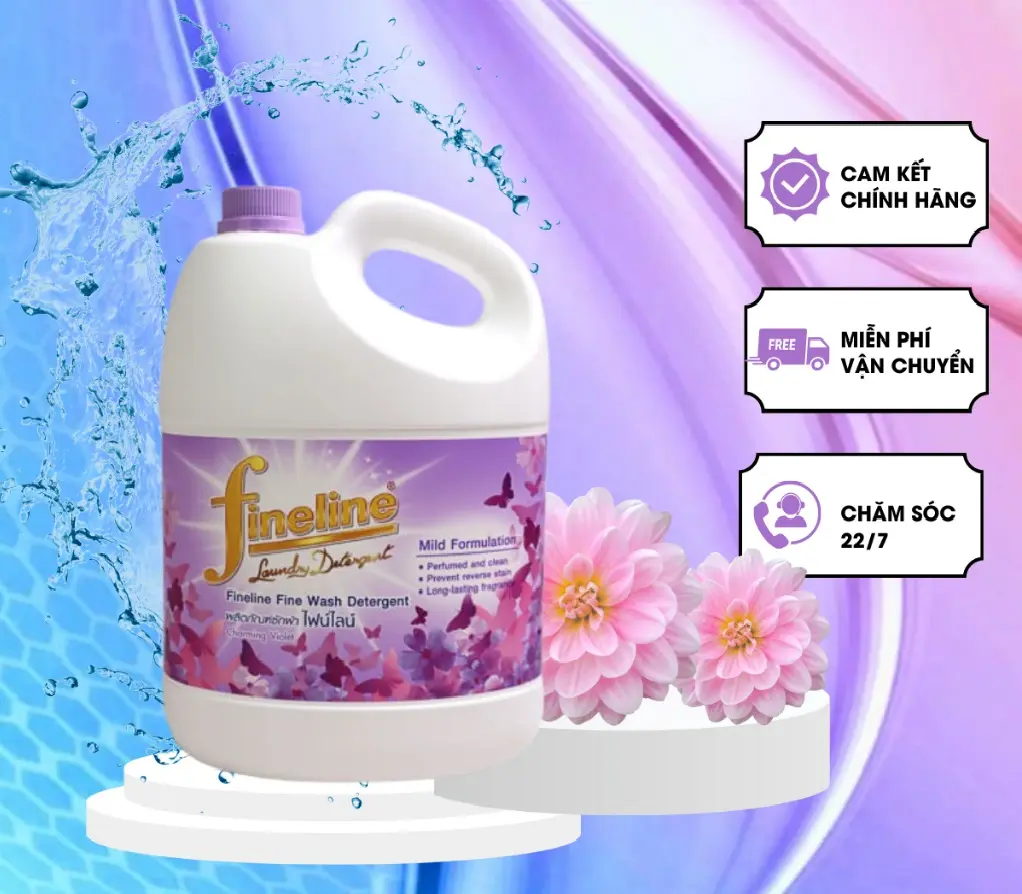 Nước Giặt Xả Fineline Thái Lan Can 3000ml- nước giặt xả quần áo chính hãng Chất lỏng Làm Sạch nước  giặt nuoc  giac nuoc  giat nước  giặt