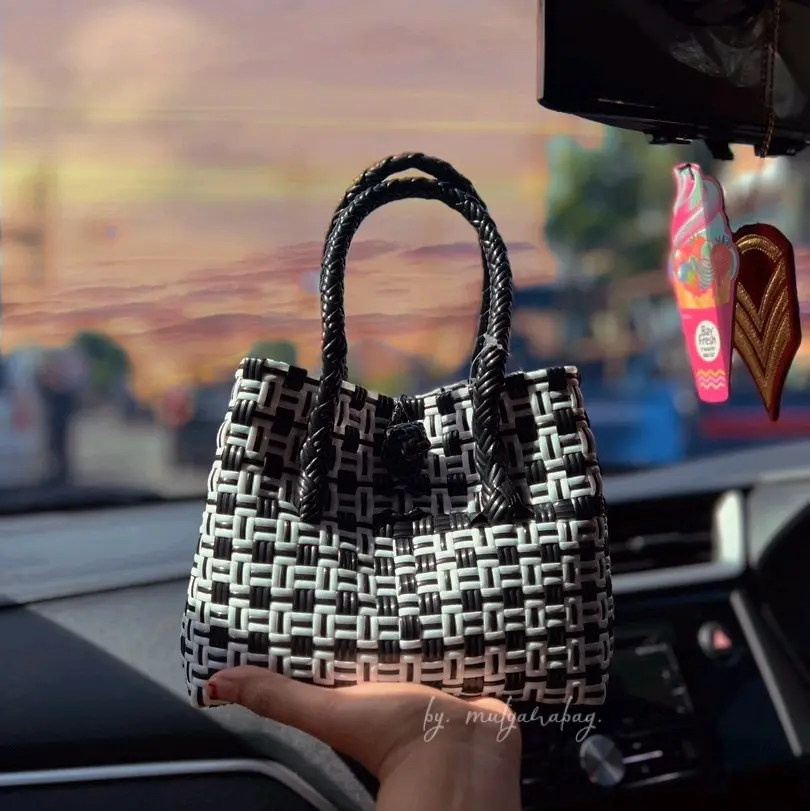 tas anyaman mini bahan jaly premium