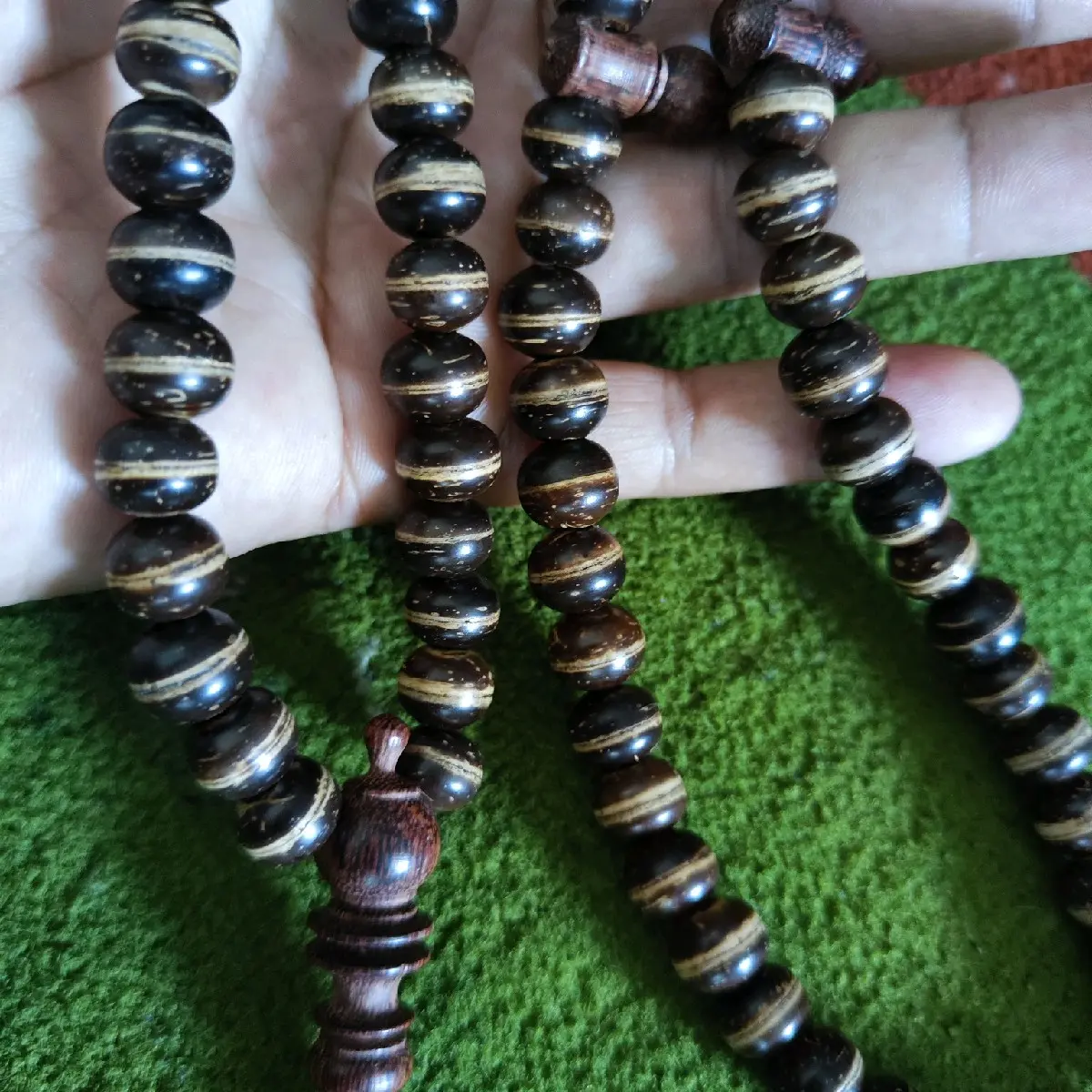 tasbih tempurung kelapa model bulat 10mm Muslim