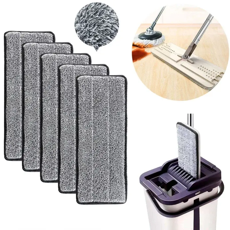 Washable Microfiber Mop Pad Replacement, Dust Mop, Household, Head Cleaning Pad, Grey Color