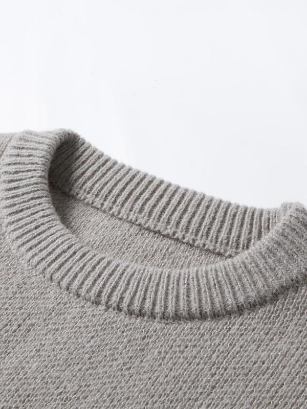 Unisex Men's Loose Colorblock Striped Print Drop Shoulder Crew Neck Sweater, Casual Long Sleeve Round Neck Jumper Tops for Fall & Winter, Menswear 8