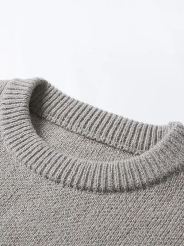 Unisex Men's Loose Colorblock Striped Print Drop Shoulder Crew Neck Sweater, Casual Long Sleeve Round Neck Jumper Tops for Fall & Winter, Menswear 6