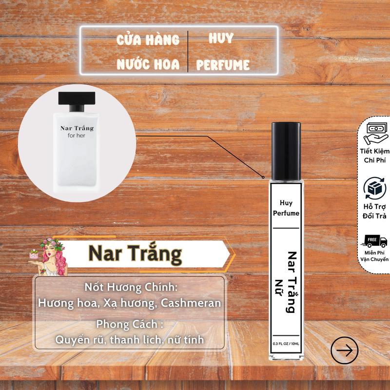  Nước hoa cho nữ Nar Trắng - Nữ tính cuốn hút sang trọng Perfume Cosmetic Women Tiểu thư Xịt Thơm 