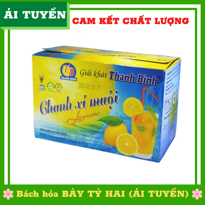 Chanh xí muội Thanh Bình hộp giấy 900g (18 gói nhỏ)