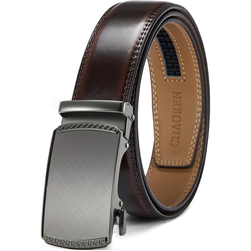 TikTok Shop: Mens Belt Leather Ratchet Belt - Customizable Fit, Effortless  Style (35mm)