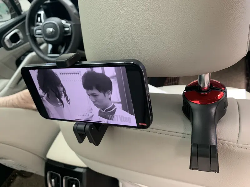 Móc Treo Đồ Sau Ghế Ô Tô Kèm Giá Đỡ Điện Thoại Xe Hơi Đa Năng Xoay 360 Độ Chịu Được Tải Trọng Cao Bền Đẹp Thẩm Mỹ 5