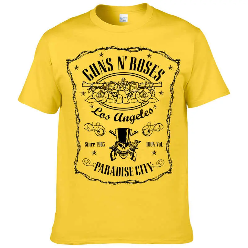 Heavy Metal Rock Band Guns N' Roses T Shirt Men Clothes GNR Tee Summer Cotton Print T shirt Streetwear Hip Hop Tops F218