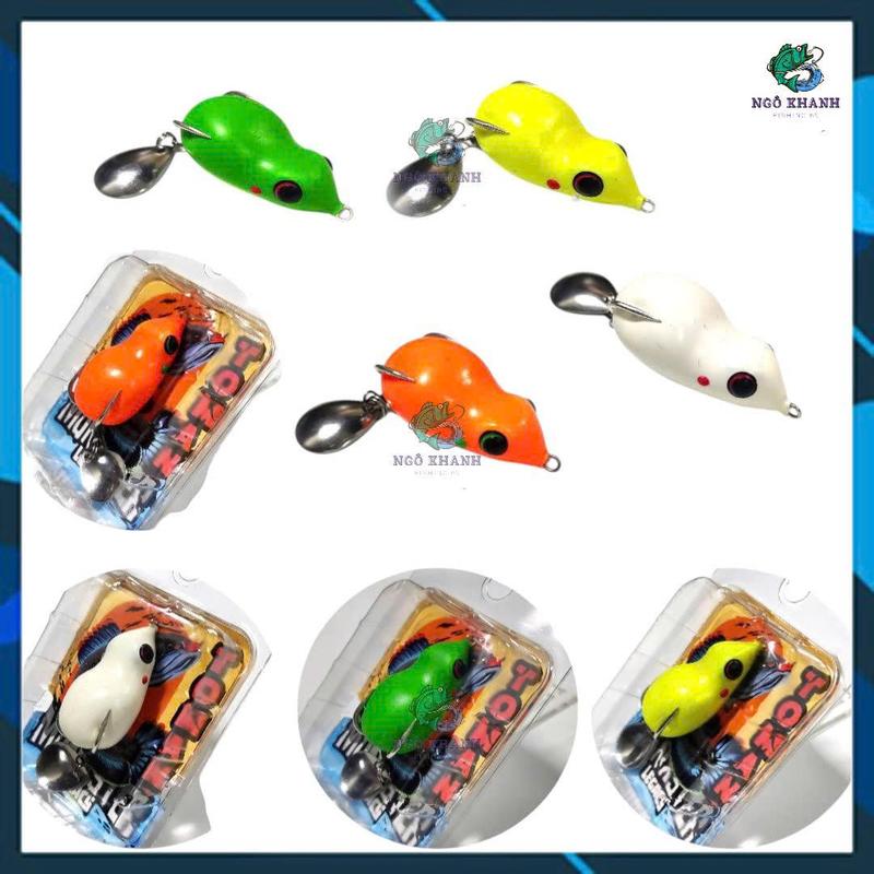 Mồi câu cá lóc Toman Bụng Tròn nhái hơi Toman lure lóc cao su Thái Lan Đi Câu Bắt Cá Fishing