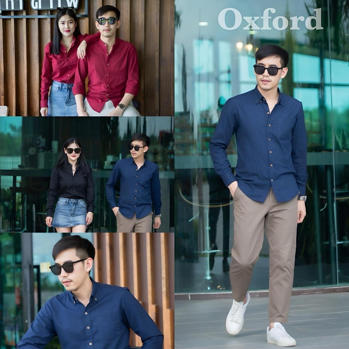 เสื้อแขนยาว คอปก ผ้าOxford เกรดพรีเมี่ยม ARDAMAN ทรงสลิม [คอปก]
