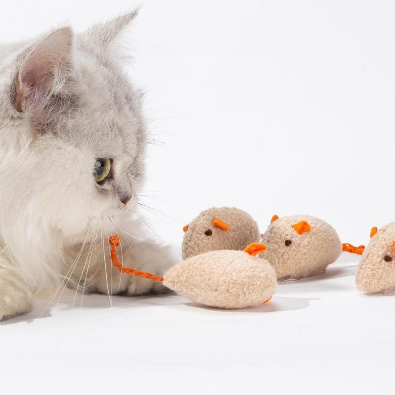 Cat Toy Little Mouse Self-Entertainment Cat Toy Durable Chew Cat Stick Catnip Toy Cat Grass Cat Teaser Ball Toy 2