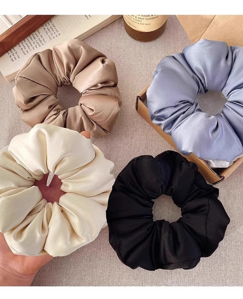 Product Introduction of Silk Soft Pillow Scrunchie for Women, Sleep Hair Accessory, Hair Tie, High-Grade Loose Hair Band, Hair Care Hair Rope 5