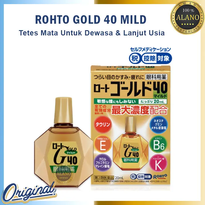 Rohto Gold 40 Mild Original Japan - Tetes Mata