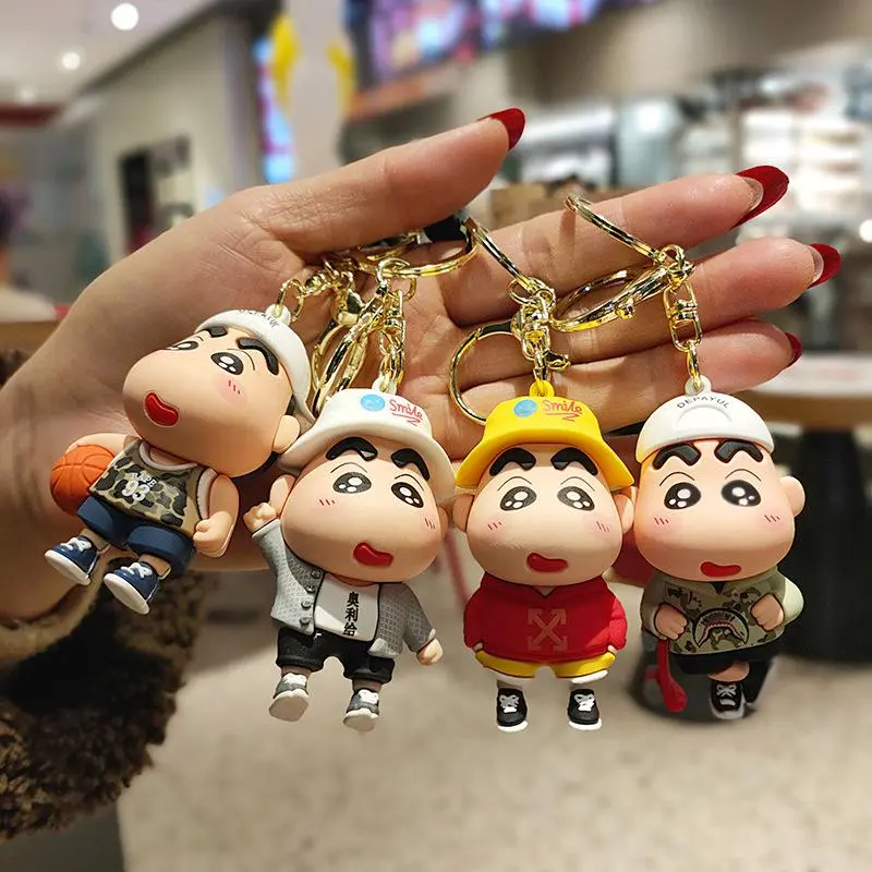 Cartoon Crayon Shin-Chan Keychain Pendant Creative Couple Bag Ornament Doll Doll Soft Pvc Keychain