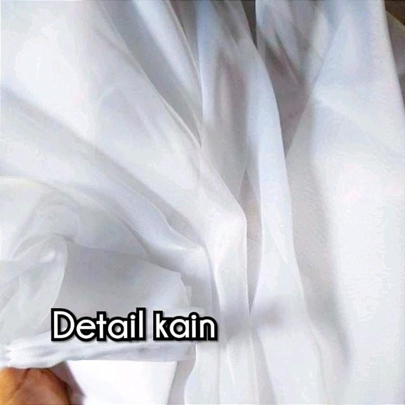 Vitrase Putih Polos Import Dalaman Gorden Panjang 3 Meter 350 4 meter Curtain Plisket Kain 7