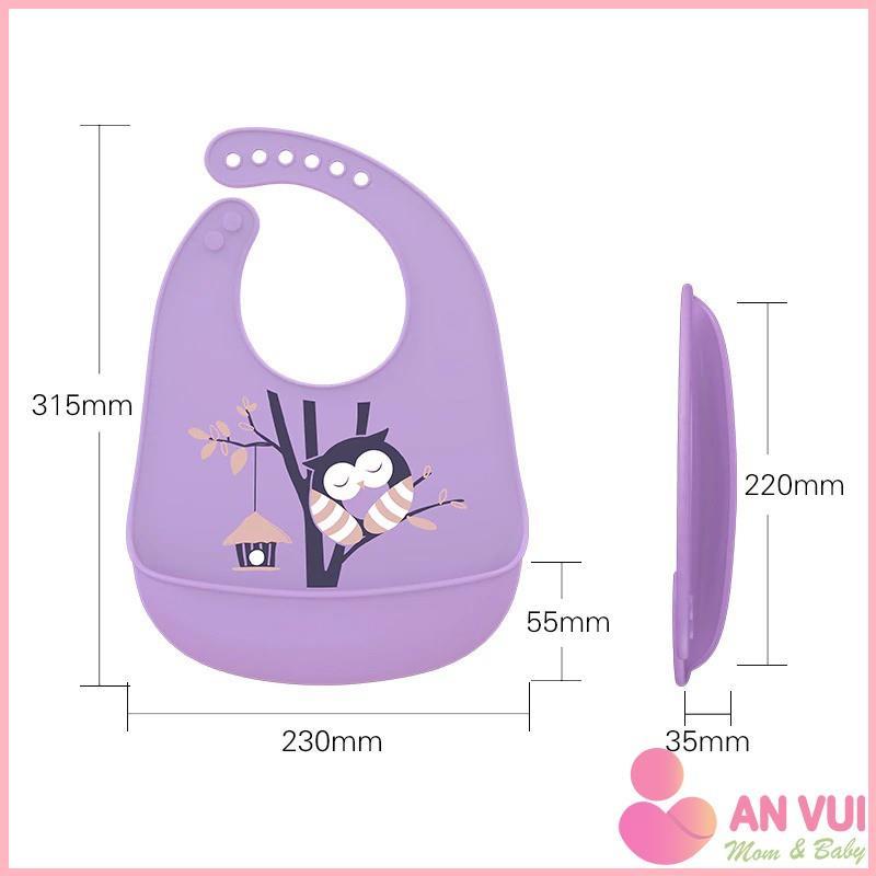Product Introduction of HDFJADSHOP Yếm ăn dặm cho bé silicon có máng siêu mềm chống thấm nước hình thú mềm mại, an toàn cho bé 3