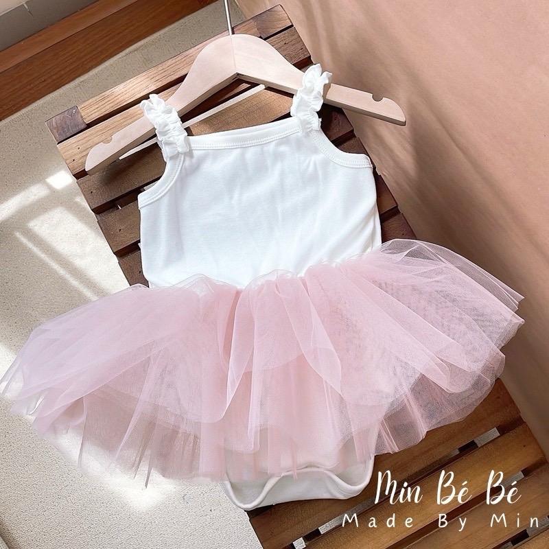 Suit ballet, body váy ren chất liệu Cotton Hàn cho bé gái (5-13kg) 2