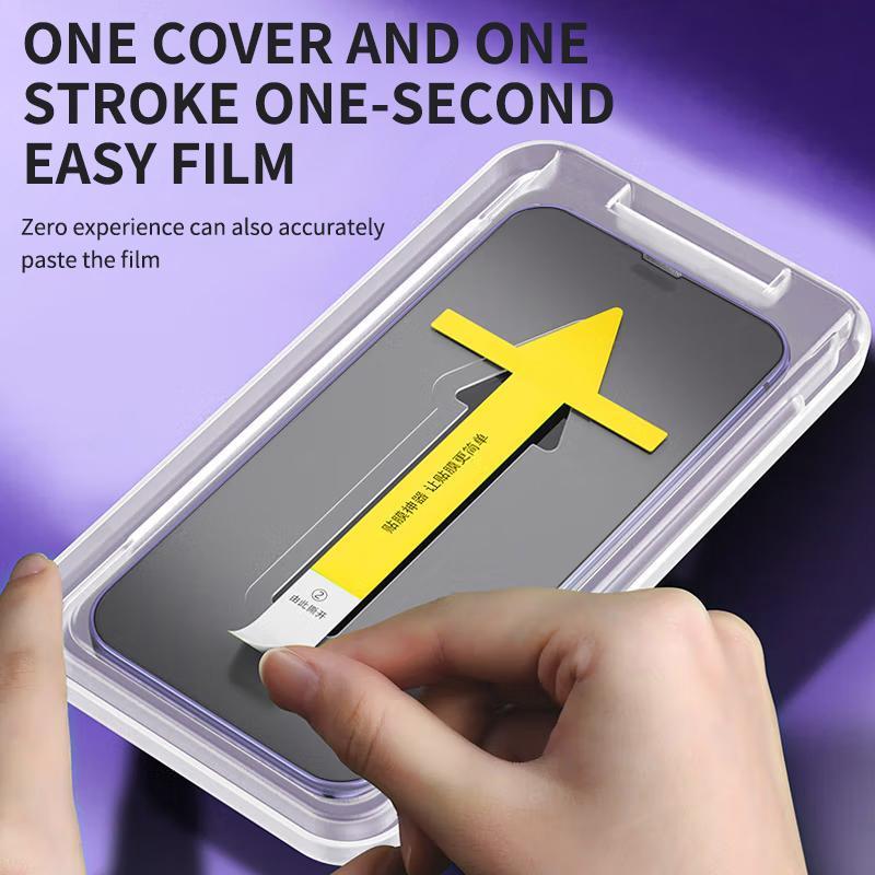 Product Introduction of For iPhone Automatic Alignment Auto-Dust Removal Kit Full Cover Tempered Glass For iPhone 11 12 13 14 15 16 PRO MAX XR XS MAX Accessories Protector Screen Protector Protection Smartphone 6