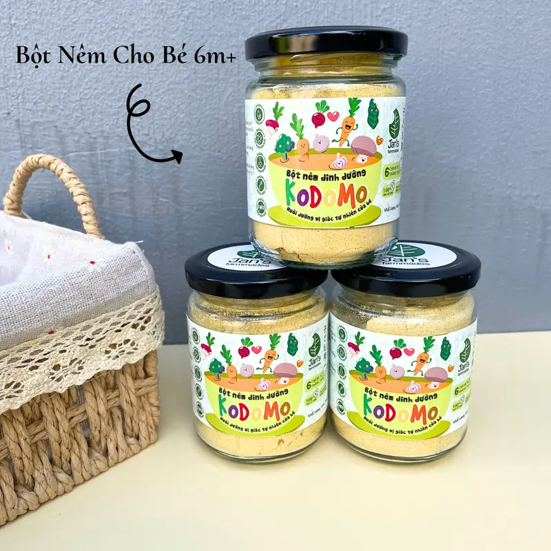 Bột Nêm Rau Củ Ăn Dặm Kodomo Jan’s Cho Bé 6m+ Gia Vị 5
