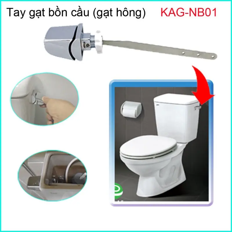 Tay gạt bàn cầu, tay gạt bồn cầu inax C117, C333 KAG-NB01 3