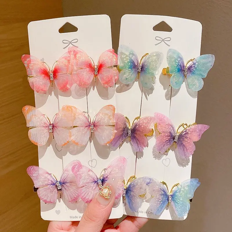 Kẹp Tóc Hình Bướm, Dành Cho Bé Gái Và Phụ Nữ, Phụ Kiện Tóc Ngọt Ngào Kẹp Tóc Cổ Tích Dễ Thương, Đồ Trang Trí Tóc, Kẹp Bang, Kẹp Bên, Phụ Kiện Tóc Cầu Vồng Màu Ngẫu Nhiên, Phụ Kiện Tóc Thời Trang kẹp  khắc  tên  theo  yêu  cầu kẹp  càng  cua  5  răng bộ  k