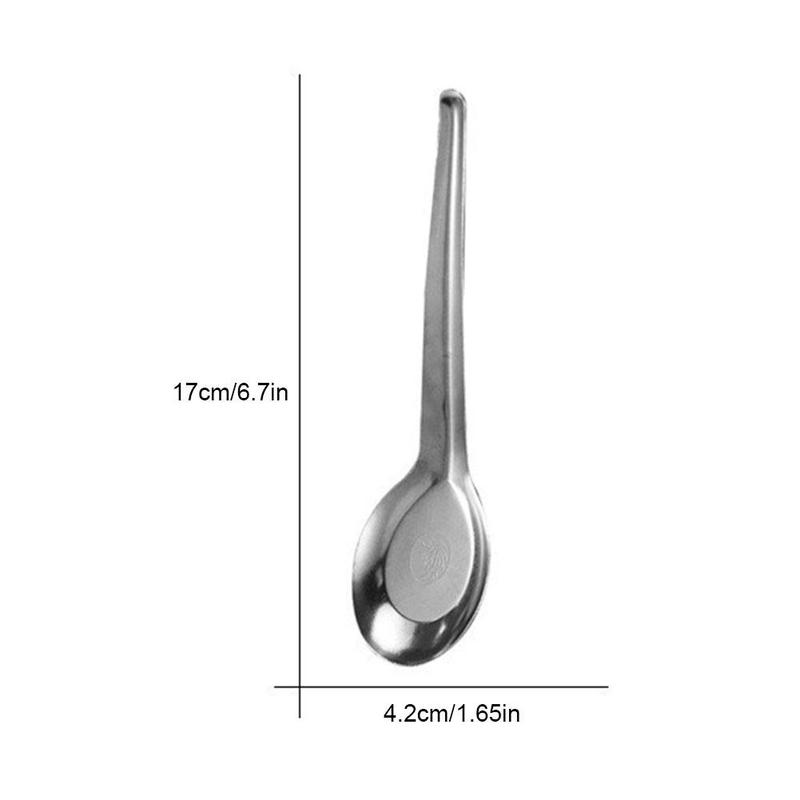 Product Introduction of Spoon 401 Stainless Steel Household Flat Bottom Eating U0Q1 8