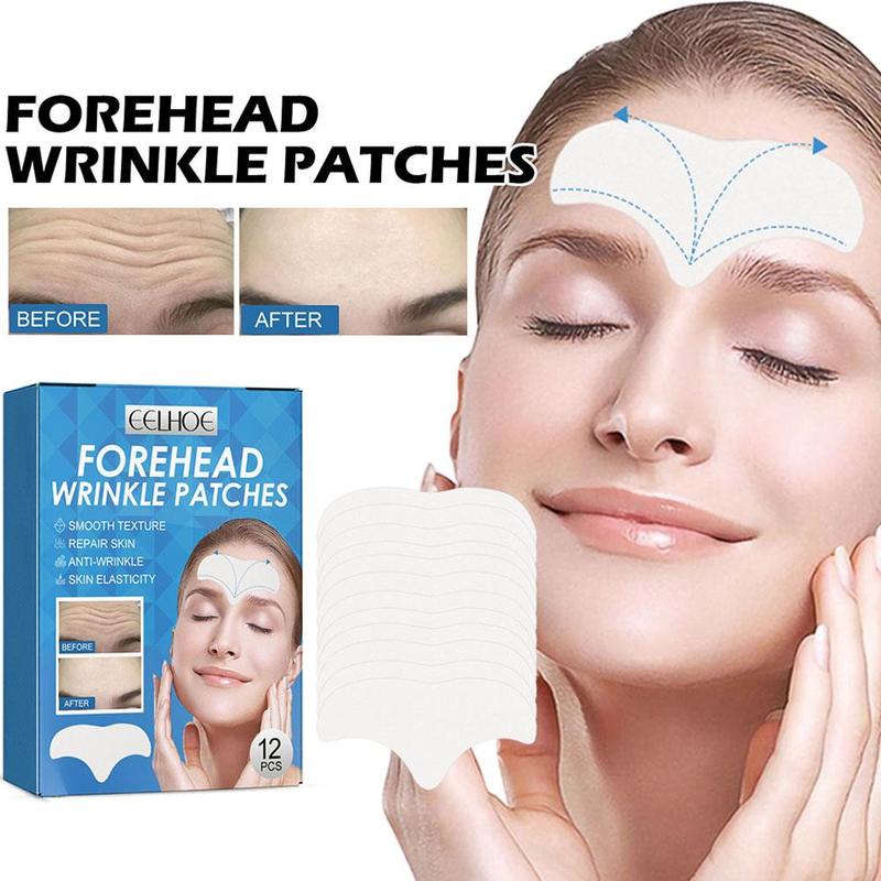 Forhead Face Sticker 12Pcs Anti-wrinkle Forehead Line Removal Gel Patch Firming Mask Frown ...
