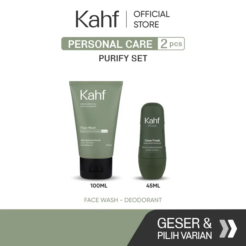 Kahf Paket Personal Care Isi 2 (Face Wash + Deodorant) - Suitable for Daily Use 6