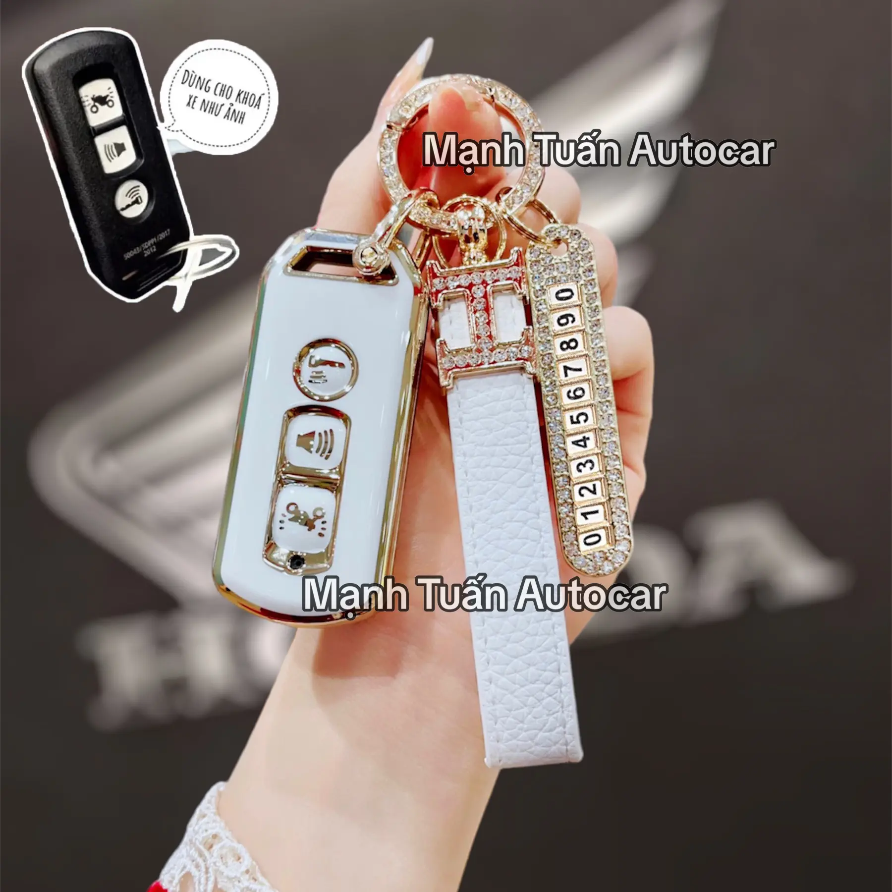 < 3 nút bấm > Ốp TPU bảo vệ chìa khóa xe máy Smartkey Honda 3 nút: - SH Mode, SH 125i , SH150i , SH160i