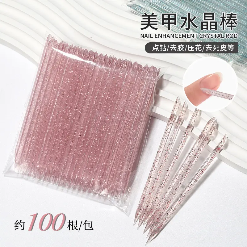 Nail tool Crystal Point drill glue stick Flower orange wood stick Point pen Double head exfoliating push clean nail seam