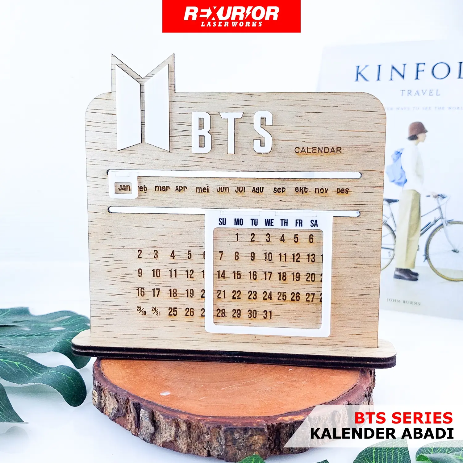 Kalender Abadi Seumur Hidup Motif Timbul BTS Calendar Aesthetic Army BTS