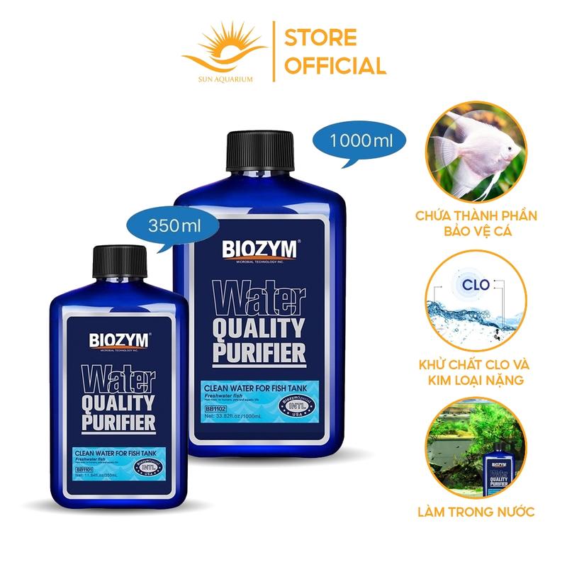 BIOZYM Water Quality Purifier chai 350ml - Dung dịch hỗ trợ làm trong nước bể cá bể