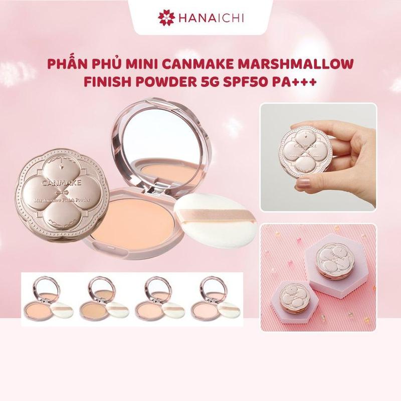 Bản Mini Phấn phủ Canmake Marshmallow Finish Powder 5g chống nắng SPF50 PA+++ Nội địa Nhật