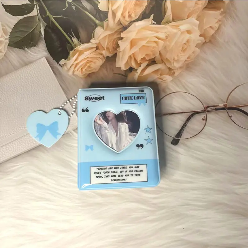 Album Đựng Ảnh 3inch 40 Ngăn Hình Trái Tim Họa Tiết Hoạt Hình Xinh Xắn 3