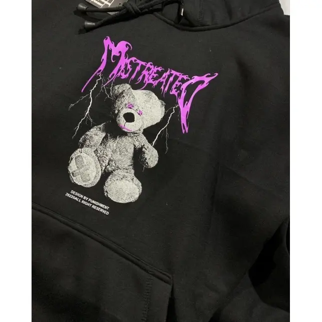 [PROMO] [COD] Hoodie Oversize - Hoodie Unisex - Hoodie Punishment Mistreated Black 1