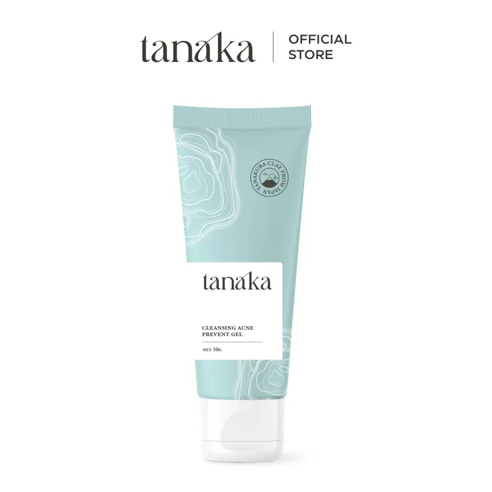 [GIÁ 2 TUÝP = 1 TUÝP] Gel rửa mặt cho da mụn Tanaka Cleansing Acne Prevent Gel chiết xuất bùn biển 50g