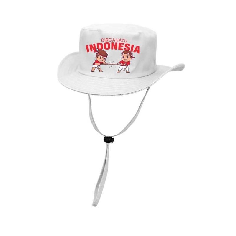Topi Rimba Anak Merah Putih Sablon Dirgahayu INDONESIA HUT RI 17 Agustus Merdeka 8