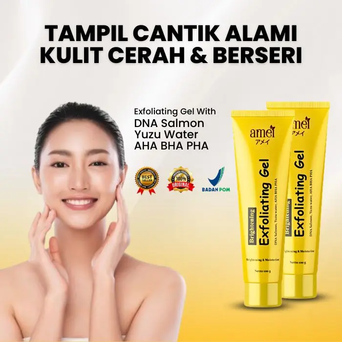 Amei Exfoliating Gel Dna Salmon Memudarkan Flek Hitam Di Wajah Pemutih Wajah Dan Mengangkat Sel Kulit Mati kotoran mencerahkan 3