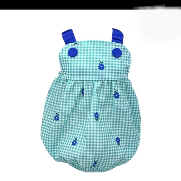Pet shop bella * Dress suspender tipe klasik kotak kotak fashion print tekstur lembut