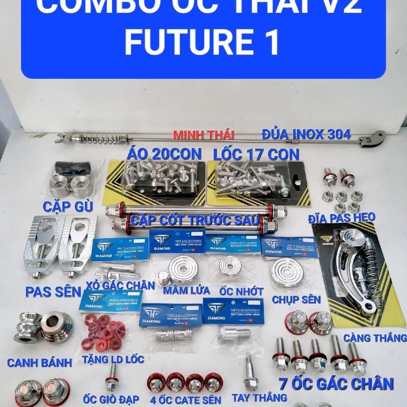 Bộ combo ốc thái v2 Inox Phụ Tùng cho xe Future 1