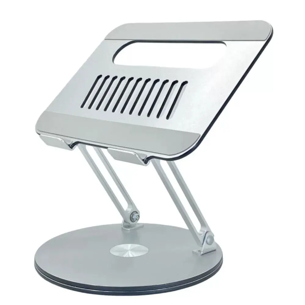 GD06 - Giá đỡ laptop, máy tính bảng, hợp kim nhôm, có thể xoay 360°, silicone chống trượt, gập gọn tiện dụng