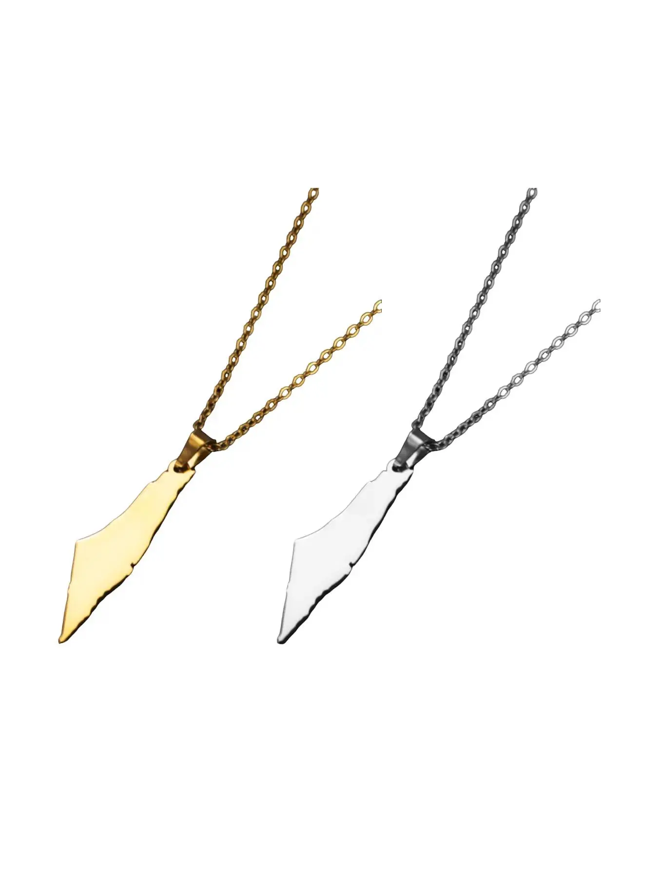 Map Design Pendant Necklace for Men & Women, Stainless Steel Jewelry for Party, Daily Clothing Decor, Trendy All-match & Exquisite Jewelry for Birthday Gift without Box