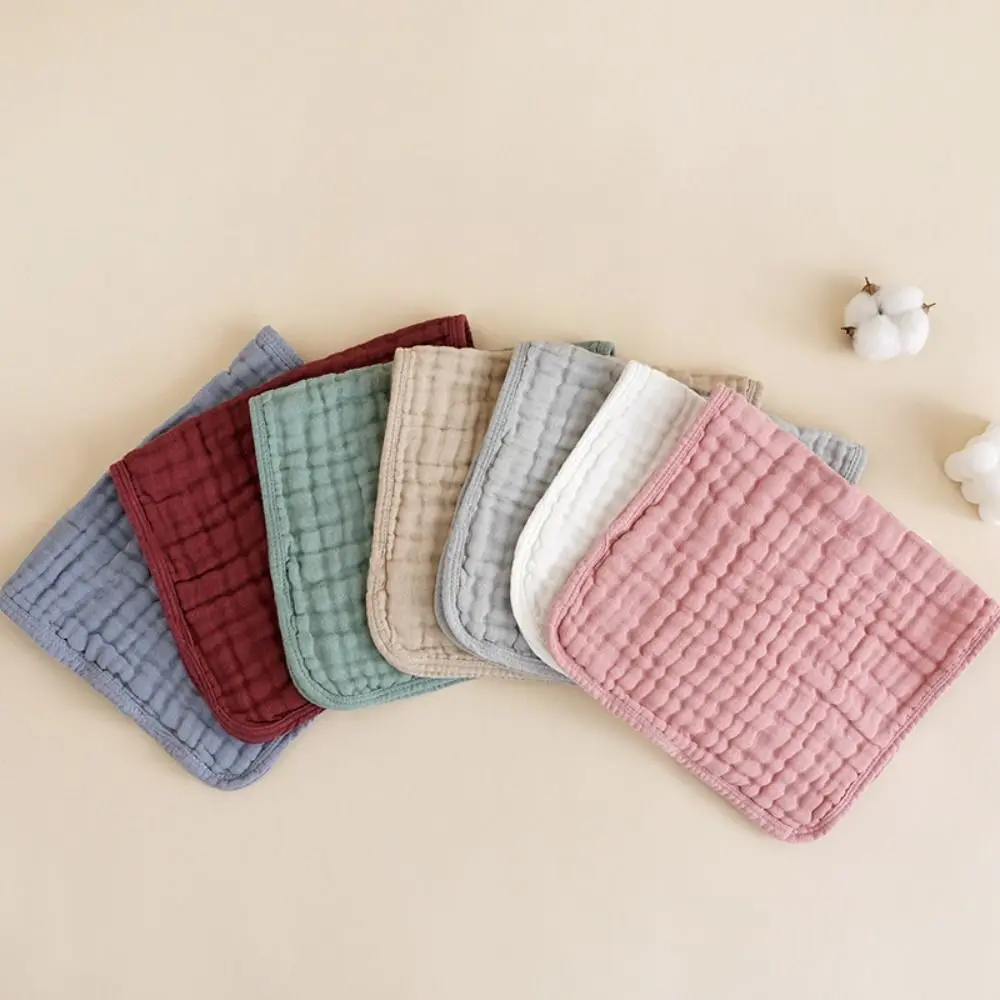 faninfan Multicolor Cotton Baby Muslin Burp Cloths Large 6 Layers Newborn Bib Breathable Hand Washcloths for Boys Girls