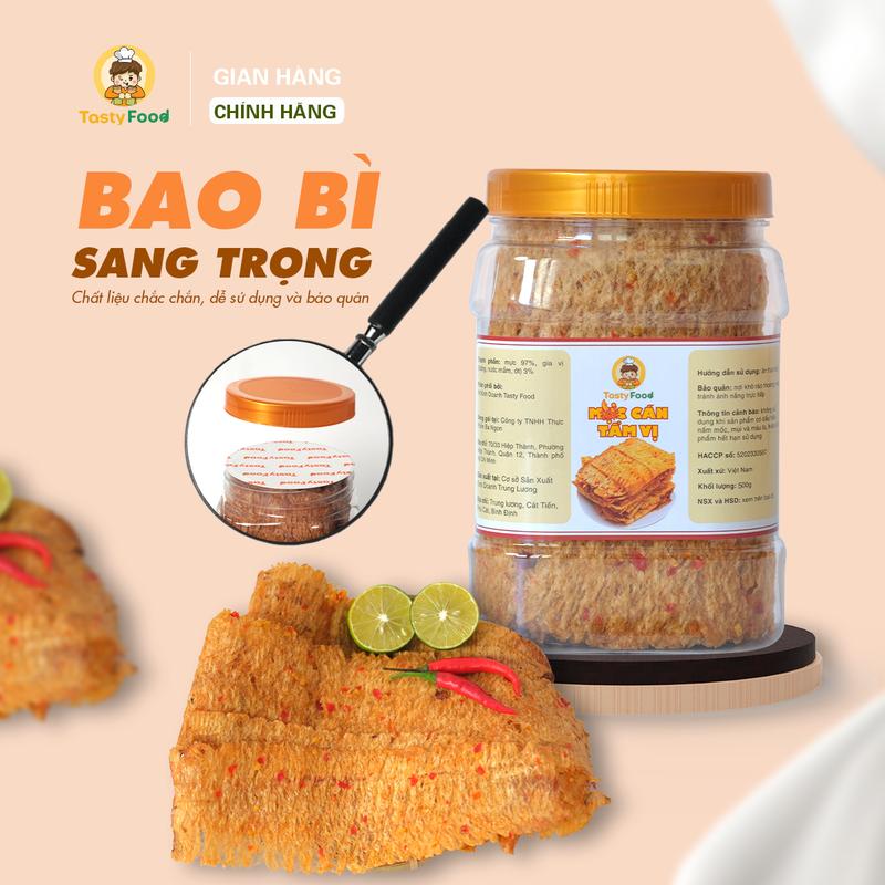 Mực Cán Tẩm Cay Cô Ba Tasty - Hũ  500g/1kg - SP012 1