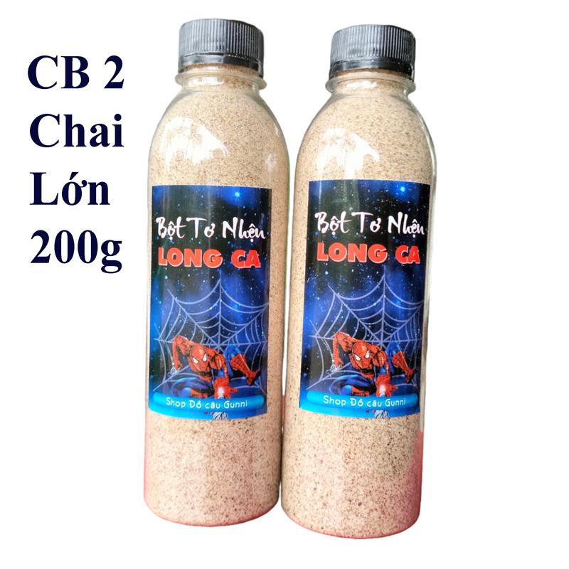 Combo 2 Chai Lớn Tơ Nhện Nặng 400g Mỗi Chai Nặng 200g Làm Mồi Vuốt Câu Cá Kết Dính Mồi Câu