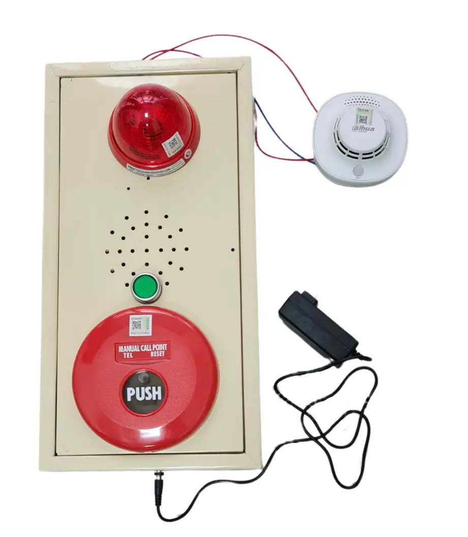Bộ chuông báo cháy tích hợp báo khói tự động có kiểm định - Thiết bị an toàn PCCC cho nhà trọ, nhà cao tầng và văn phòng