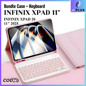 2in1 Paket Case Keyboard Compatible For Tab Infinix Xpad 11” 2024 Xpad 20 11 Inch 2025 Bluetooth Keyboard Universal Macaron Color Shockproof Cover